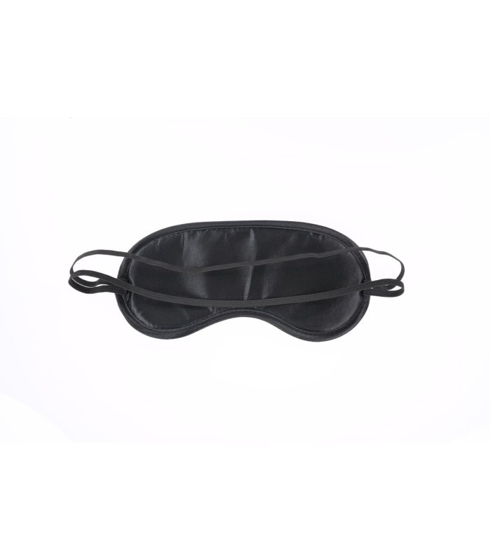 Antifaz negro de saten doble capa