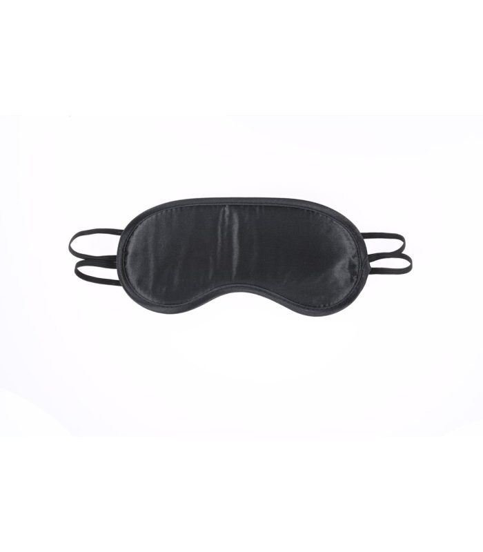 Antifaz negro de saten doble capa