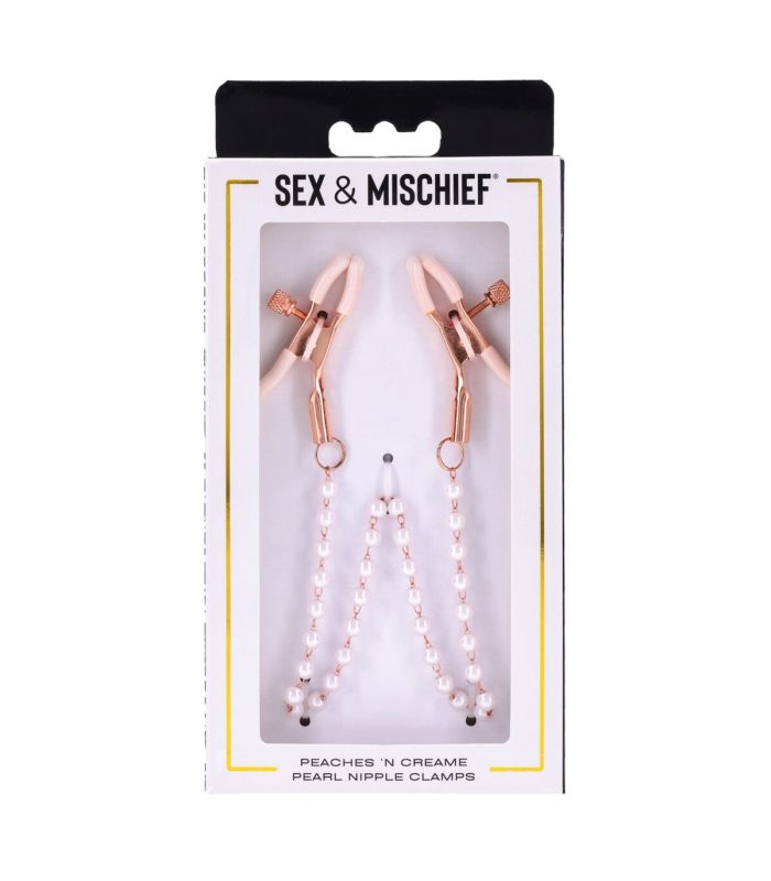 pinzas para pezones con perlas Peaches´n Cream