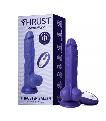 vibrador realista thruster baller morado femme funn