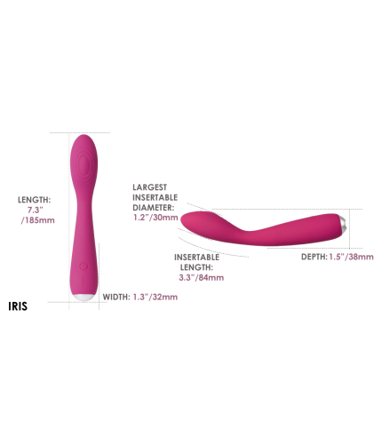estimulador punto g y clitoris iris en color fucsia