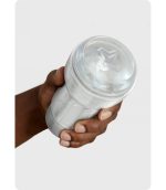 Pocket Stroker Crystal, masturbador compacto manual transparente