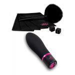 kit erotico vibe de sex room con vibrador, venda, dados y plumero