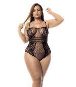 body mod. 1103 de rejilla en color negro talla única plus size de la marca Mapalé