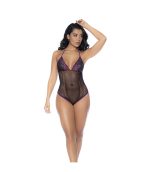 body de rejilla con guantes en color negro talla unica de la marca mapale