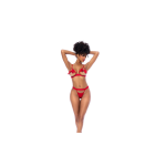 conjunto con copas abierta en rojo modelo 8901 de la marca mapale