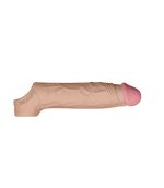 funda para el pene Modelo F marca Shaft fabricado en silicona color nude