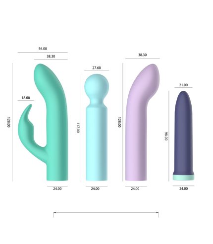 set bala vibradora y 3 fundas intercambiables (para punto g, conejito y tipo wand)